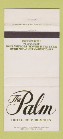 Matchbook Cover - The Palm Hotel Palm Beach FL WEAR 30 Strike