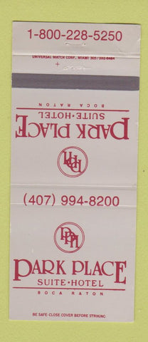 Matchbook Cover - Park Place Suite Hotel Boca Raton FL 30 Strike