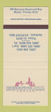 Matchbook Cover - DuPont Plaza Center Miami FL 30 Strike