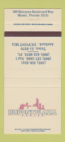 Matchbook Cover - DuPont Plaza Center Miami FL 30 Strike