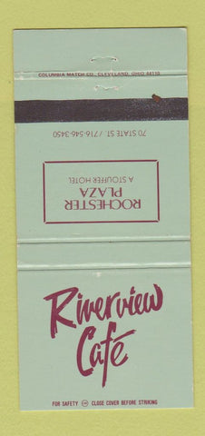 Matchbook Cover - Rochester Plaza Hotel Riverview Cafe NY? WEAR 30 Strike