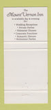 Matchbook Cover - Mount Vernon Inn 30 Strike