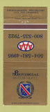 Matchbook Cover - Provincial Motor Hotel New Orleans LA WORN 30 Strike