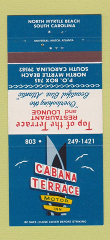 Matchbook Cover - Cabana Terrace Motor Inn North Myrtle Beach SC 30 Strike