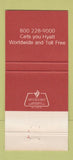 Matchbook Cover - Regency Court Hyatt Memphis TN Joint Venture 30 Strike