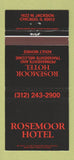Matchbook Cover - Rosemoor Hotel Chicago IL Porn Movies 30 Strike