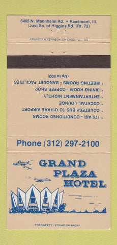 Matchbook Cover - Grand Plaza Hotel Rosemont IL 30 Strike