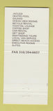 Matchbook Cover - Pacific Shore Hotel Santa Monica CA 30 Strike