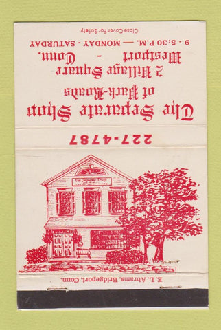 Matchbook Cover - Separate Show Pack Roads Westport CT 40 Strike