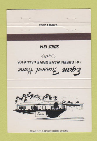 Matchbook Cover - Egan Funeral Home 40 Strike