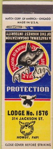 Matchbook Cover - Matchbook Cover Moose Lodge Wausau WI