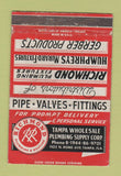 Matchbook Cover - Richmond Plumbing Heating Tampa FL WORN 40 Strike