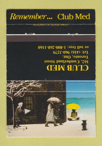 Matchbook Cover - Club Med Toronto ON vacations 40 Strike