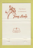Matchbook Cover - Tony Lama Cowboy Boots Amarillo TX 40 Strike