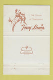 Matchbook Cover - Tony Lama Cowboy Boots Harrington DE 40 Strike
