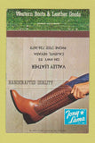 Matchbook Cover - Tony Lama Cowboy Boots Caliente NV 40 Strike