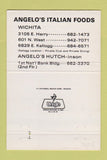 Matchbook Cover - Angelo's Italian Foods Wichita Hutchinson KS 40 Strike