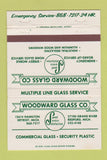 Matchbook Cover - Woodward Glass Redford MI Detroit WEAR 40 Strike