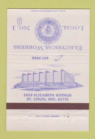 Matchbook Cover - IBEW Electrical Workers Union St Louis MO 40 Strike