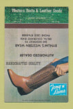 Matchbook Cover - Tony Lama Cowboy Boots Delta Colorado Bynum 40 Strike