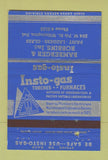 Matchbook Cover - Instogas Torches Furnaces Wilmington DE 40 Strike