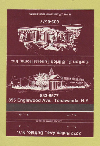 Matchbook Cover - Carlton Ullrich Funeral Home Tonawanda NY 40 Strike