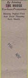 Matchbook Cover - Matchbook Cover Moose Lodge Lebanon PA blue