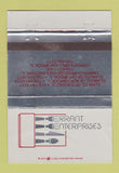 Matchbook Cover - Errant Enterprises Chicago IL WEAR 40 Strike