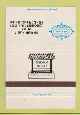 Matchbook Cover - Tinkham Real Estate Londonderry NH 40 Strike