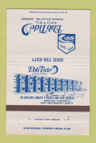 Matchbook Cover - Ebb Tide Motel Seaside OR 40 Strike
