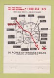 Matchbook Cover - Wrecks Inc Body Shop? Whitestown IN 40 Strike