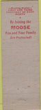 Matchbook Cover - Matchbook Cover Moose Lodge Lebanon PA white/blue