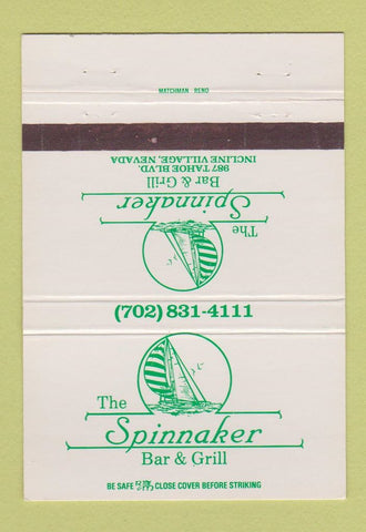 Matchbook Cover - Spinnaker Bar Grill Incline Village NV 40 Strike