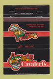Matchbook Cover - Cavalier's Denver Colorado Italian Restaurant 40 Strike