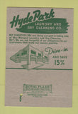 Matchbook Cover - Hyde Park Laundry Dry Cleaning Kansas City MO 40 Strike