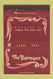 Matchbook Cover - The Boroque Chicago IL cocktail lounge 40 Strike