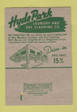 Matchbook Cover - Hyde Park Laundry Dry Cleaning Kansas City MO 40 Strike