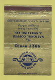 Matchbook Cover - National Copper Smelting Cleveland OH 40 Strike