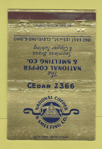 Matchbook Cover - National Copper Smelting Cleveland OH 40 Strike