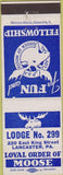Matchbook Cover - Matchbook Cover Moose Lodge Lancaster PA