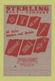 Matchbook Cover - Sterling Bold Fasteners Chicago IL 40 Strike