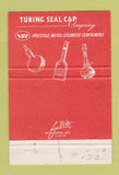 Matchbook Cover - Tubing Seal Cap Corp Azusa CA Kenneth Schwerin 40 Strike