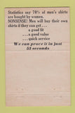 Matchbook Cover - Kingsweave Shirt Shop Clothes Providence RI 40 Strike