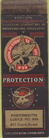Matchbook Cover - Matchbook Cover Moose Lodge Portsmouth OH WORN