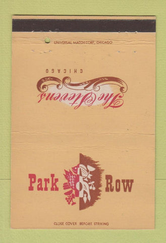 Matchbook Cover - Park Row Stevens Hotel Chicago IL 40 Strike