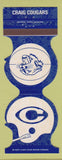 Matchbook Cover - Craig Cougars 1977 Janesville WI
