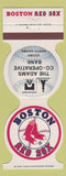 Matchbook Cover - Boston Red Sox Baseball Adams COOP Bank MA 1986