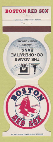 Matchbook Cover - Boston Red Sox Baseball Adams COOP Bank MA 1986