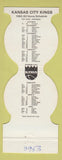 Matchbook Cover - Kansas City Kings Basketball Burt Frederick 1982