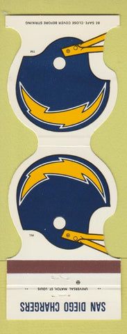 Matchbook Cover - San Diego Chargers Football 1982 Moby's Briler Point Loma CA